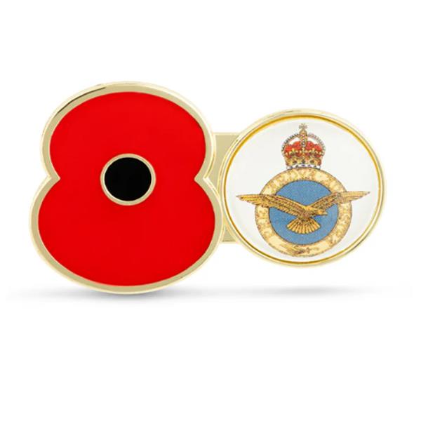 RBL - RAF Crest Service Poppy Pin