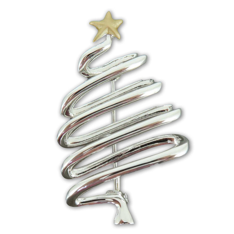 Christmas Tree Minimalist Festive Brooch
