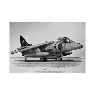 Pencil Print Harrier 20 Sqn - RAFATRAD