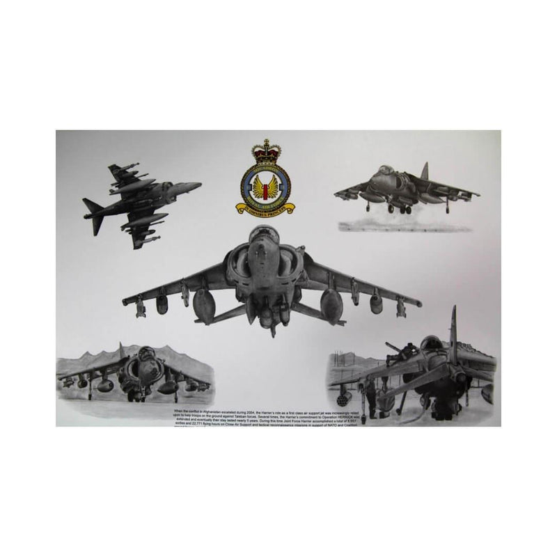 Pencil Print Harrier 1 Sqn - RAFATRAD