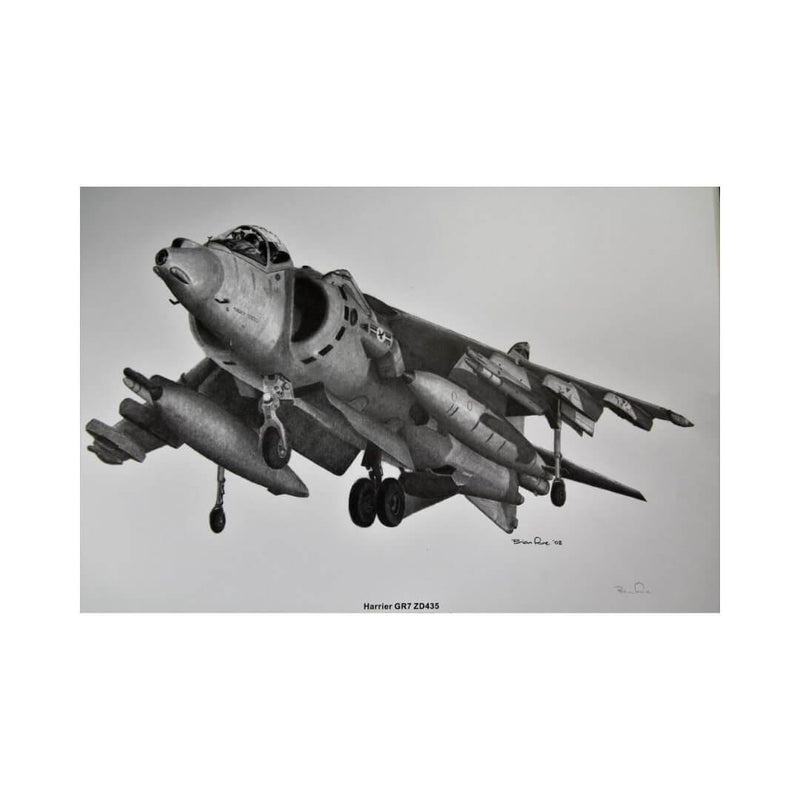 Pencil Print Harrier Gr7 - RAFATRAD
