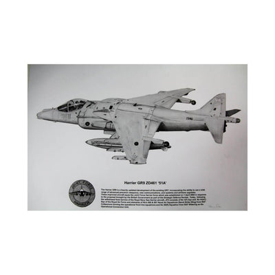 Pencil Print Harrier Gr9 - RAFATRAD