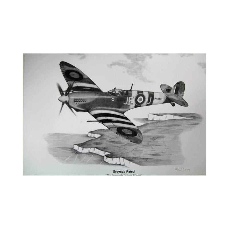 Pencil Print Spitfire Poster - RAFATRAD