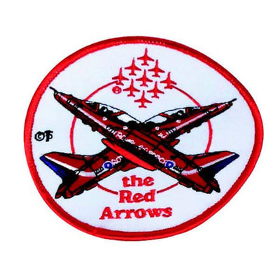 Red Arrows Emb Badge - White - RAFATRAD