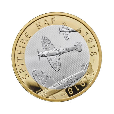 RAF100 Royal Mint Centenary Spitfire Coin 2018 - Bravery In the Skies - RAFATRAD