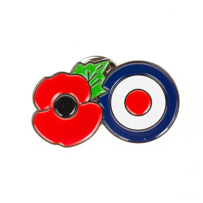 Poppy & Roundel Metal Enamel Lapel Pin - RAFATRAD