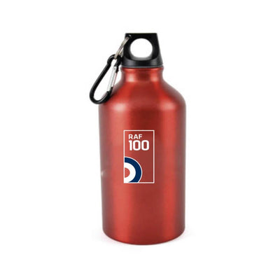 RAF100 Red Metal Sports Flask 550ml - Logo Design - RAFATRAD