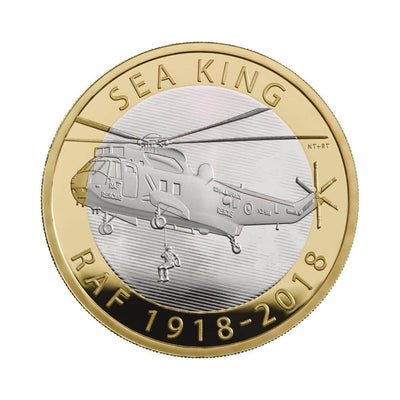 RAF100 RAF Centenary Sea King 2018 UK £2 Coin -  Watchful & Vigilant - RAFATRAD