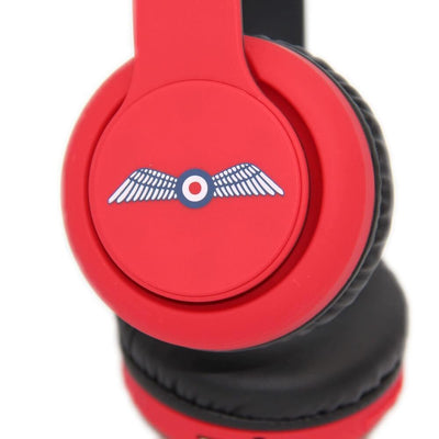 RAF Association Wings  Wireless Bluetooth Headphones - Red - RAFATRAD