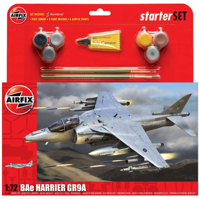 Airfix  1:72 Die-cast BAe Harrier GR9A Large Starter Set - RAFATRAD
