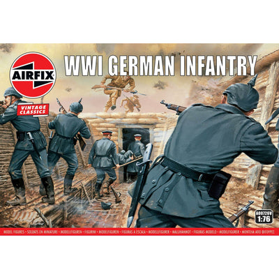 Airfix  Vintage Classics 1:76 WW1 German Infantry Model Figures - RAFATRAD