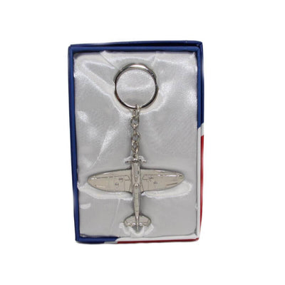 RAF Spitfire Silver Plated Boxed Keyring - RAFATRAD