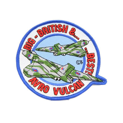 Vulcan Embroidery Badge - Big, British & Best - RAFATRAD