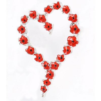 Heart Poppy Wreath Brooch - RAFATRAD