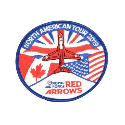 Red Arrows North American Tour 2019 Round Embroidery Badge - RAFATRAD