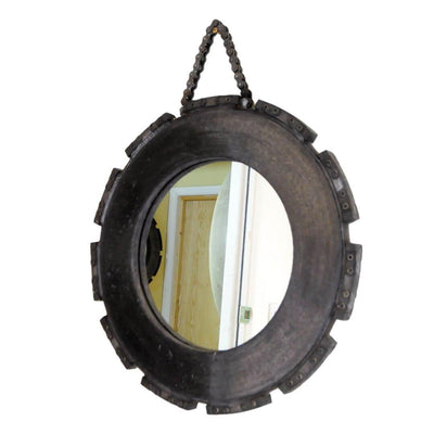 DappR Large Chain Brake Disc Wall Mirror - RAFATRAD