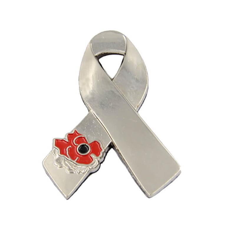 Ribbon and Poppy Metal Enamel Magnet - RAFATRAD