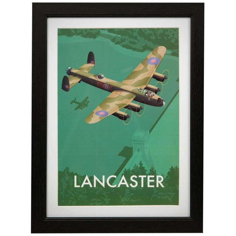 Military Heritage Lancaster Bomber Framed Print - RAFATRAD