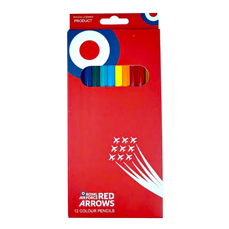 Red Arrows 12 Pack Colour Pencils - RAFATRAD