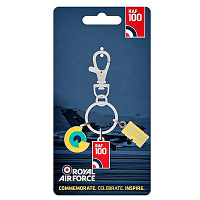 RAF100 Trinket Keyring - Logo & Roundel - RAFATRAD