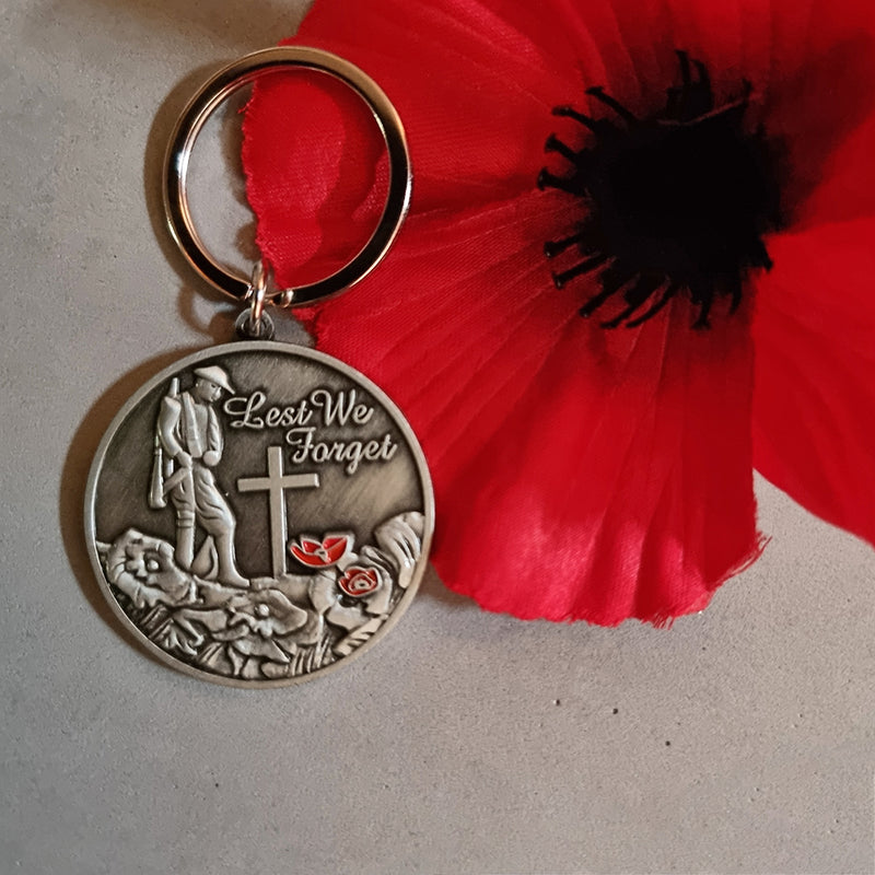 Flanders Field Metal Enamel Keyring - RAFATRAD