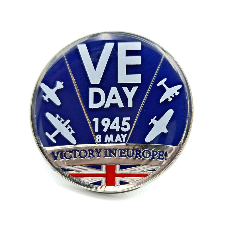 VE Day Badge - Blue