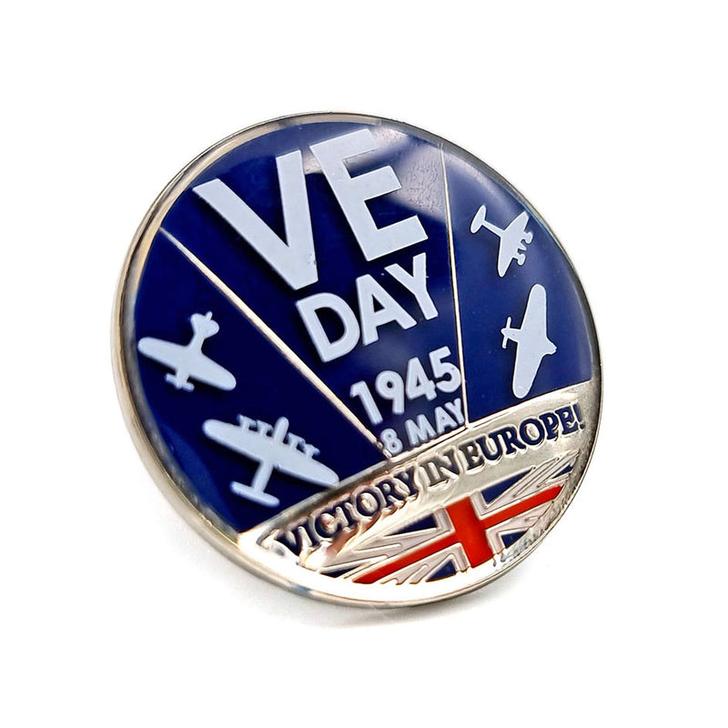 VE Day Badge - Blue