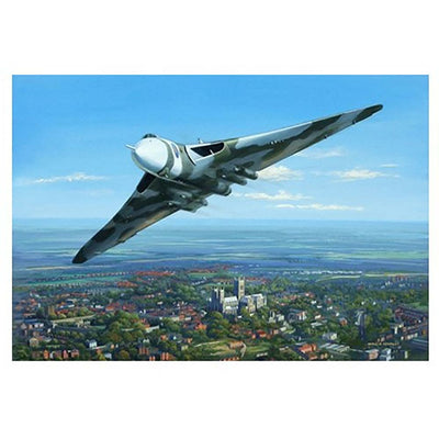 Greetings Card Vulcan Over Lincoln - RAFATRAD