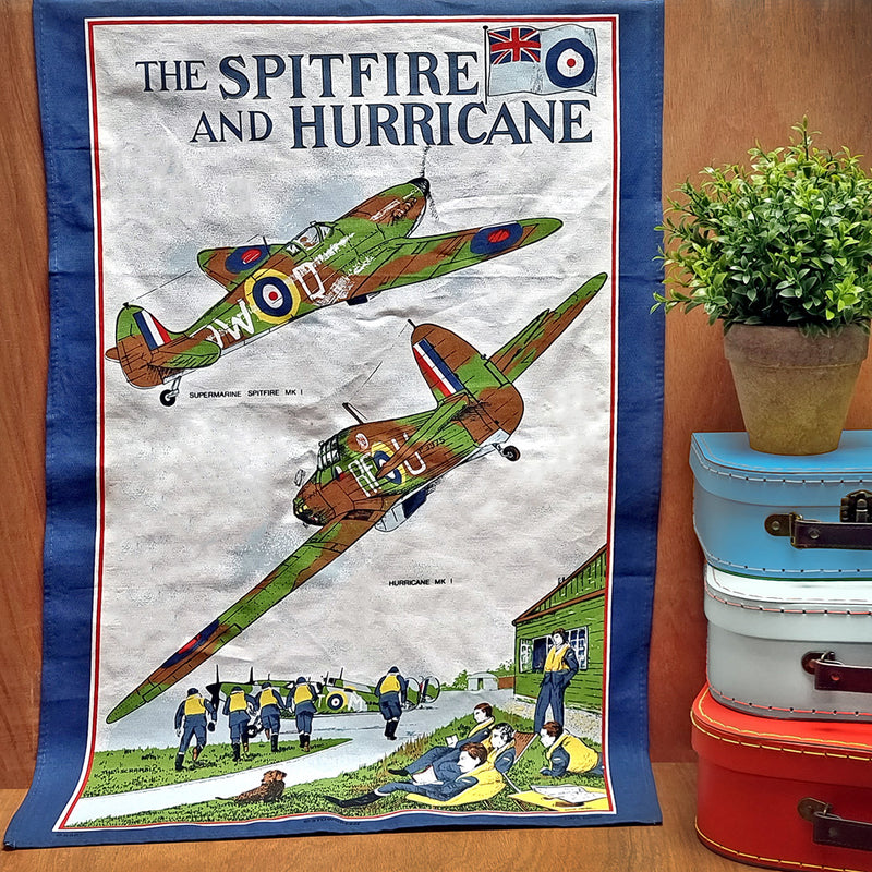 Tea Towel - Spitfire and Hurricane - RAFATRAD