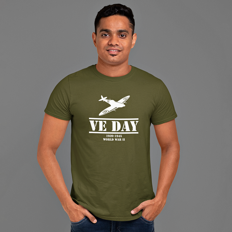 VE Day - Spitfire T-Shirt - RAFATRAD
