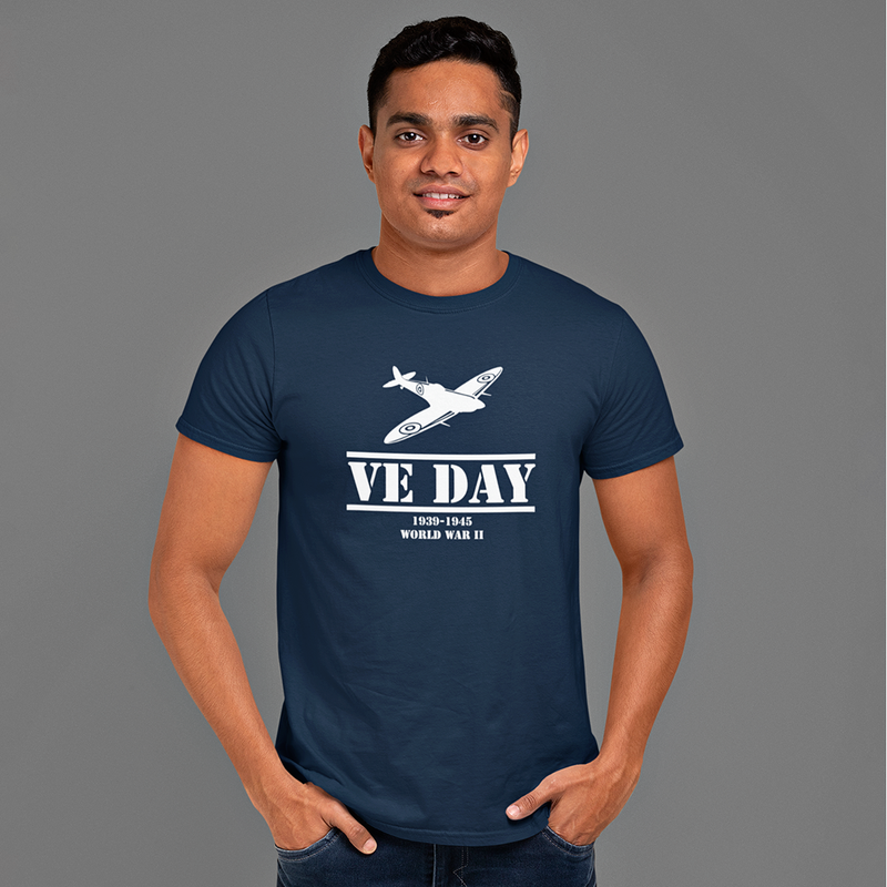 VE Day - Spitfire T-Shirt - RAFATRAD