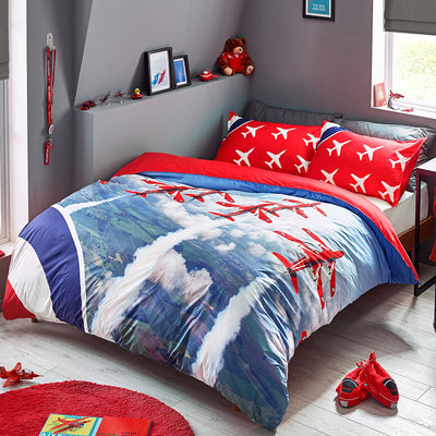 Red Arrows Reversible Double Duvet Cover and Pillow Set - RAFATRAD