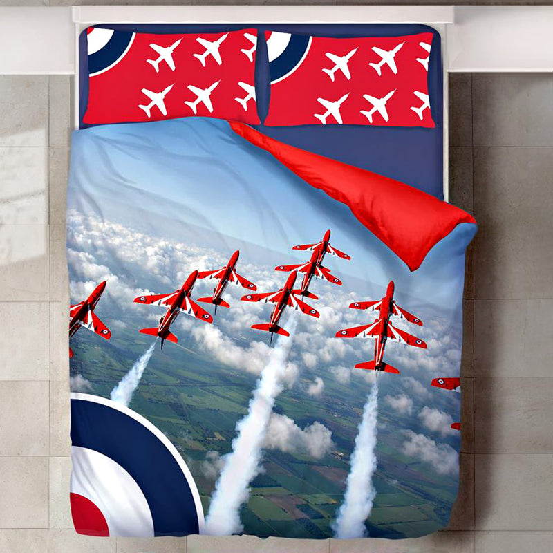 Red Arrows Reversible Double Duvet Cover and Pillow Set - RAFATRAD
