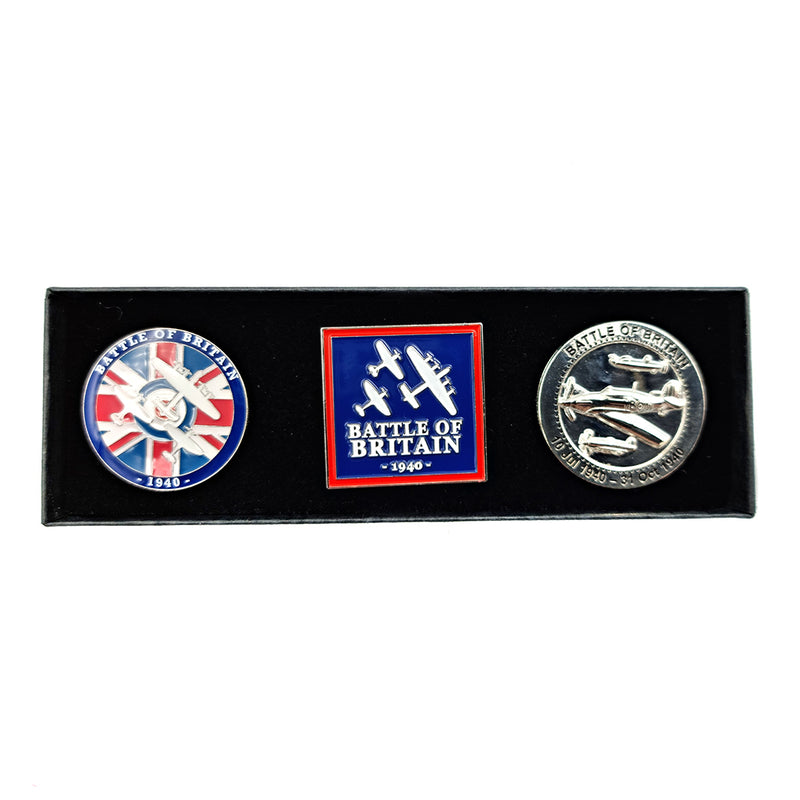 Battle of Britain Memorial Flight (BBMF) Pin Badge Set - Silver