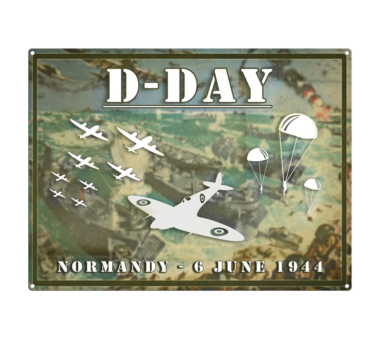 D-Day Photo Metal Sign | WW2 Gifts | RAF Gifts | RAFATRAD - RAFATRAD