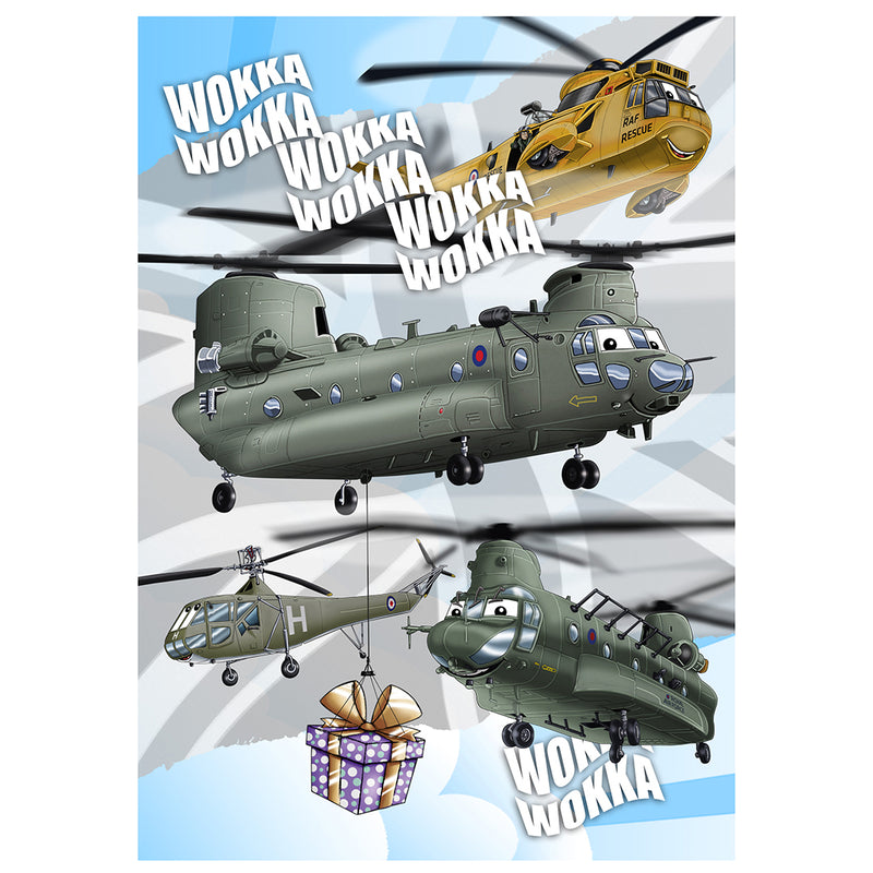 RAF Helicopters Greetings Card - RAFATRAD