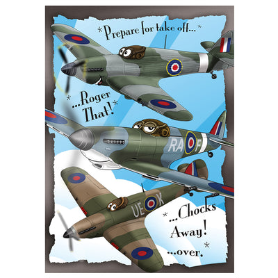 RAF Hurricanes and Spitfires Greetings Card - RAFATRAD