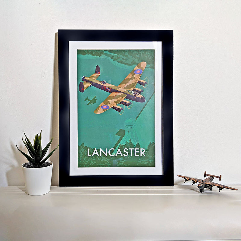 Military Heritage Lancaster Bomber Framed Print - RAFATRAD