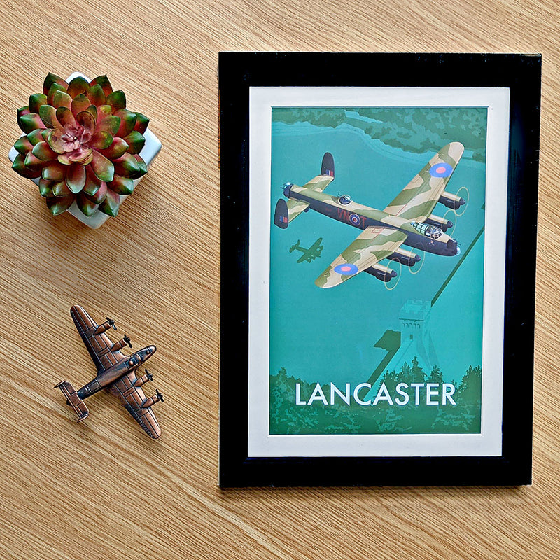 Military Heritage Lancaster Bomber Framed Print - RAFATRAD