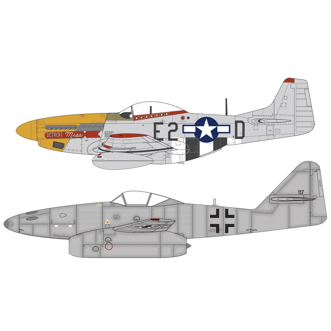 P-51 Mustang & Me 262 模型セット Me262 & P-51B - Combat Set Revell 03711