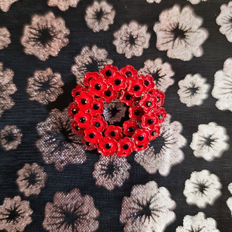 Large Poppy Wreath Brooch - RAFATRAD