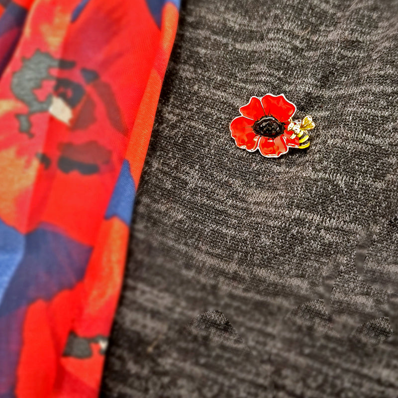 Poppy and Bee Brooch - RAFATRAD