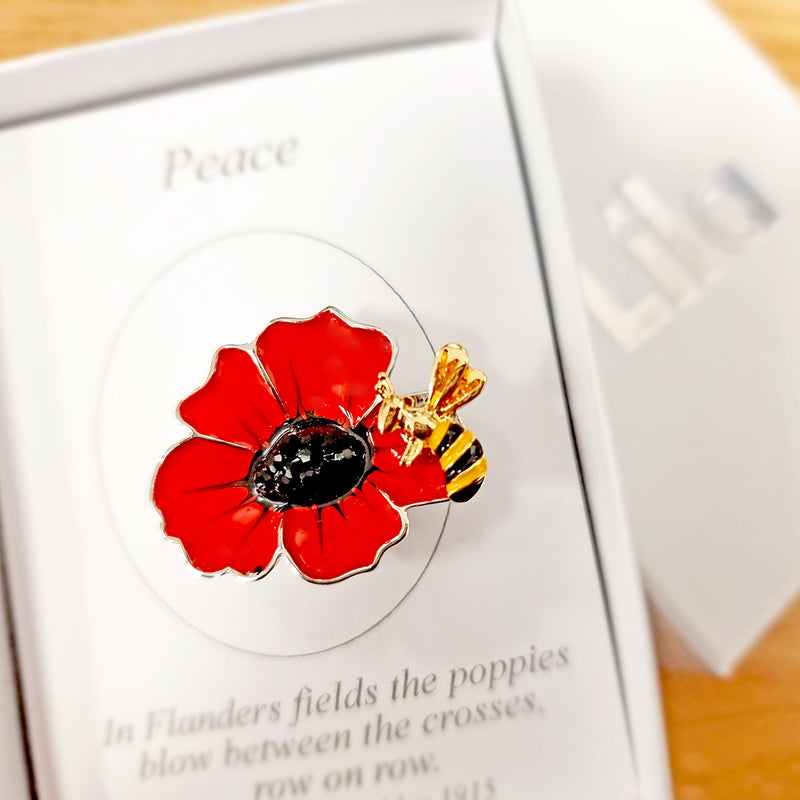 Poppy and Bee Brooch - RAFATRAD