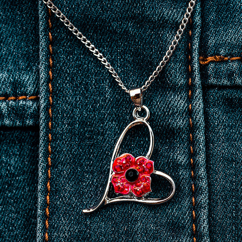 Poppy Pendant In Heart - RAFATRAD