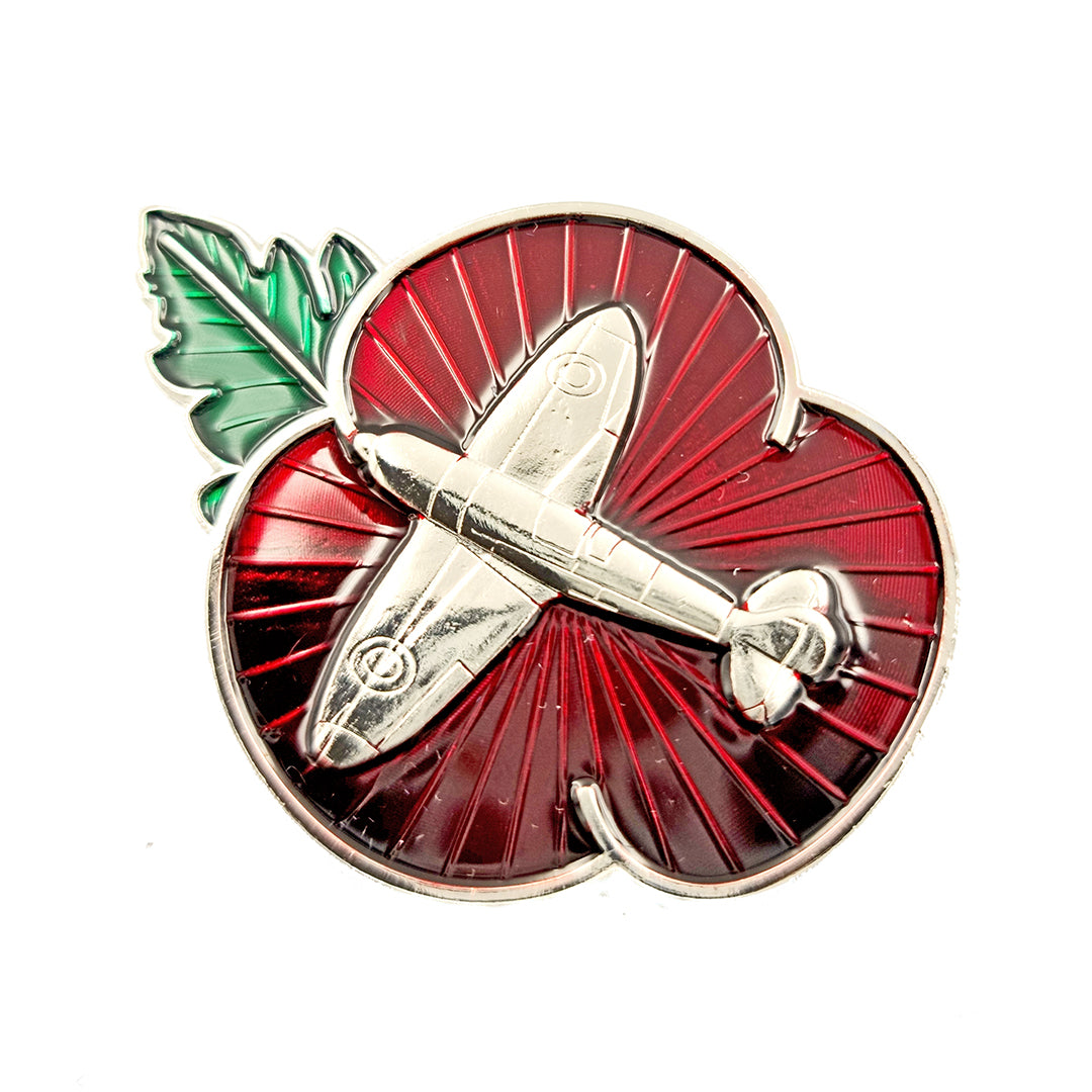 Spitfire Poppy Pin Badge | Remembrance | RAFA Shop - RAFATRAD