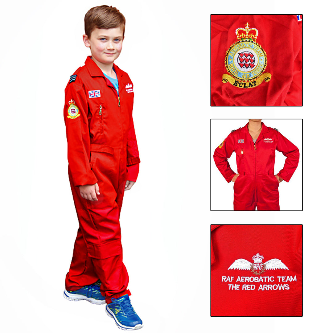 Kids RAF Flying Suit – Olive Green Flight Suit For 3–13 Years, Red Arrows & Military Theme