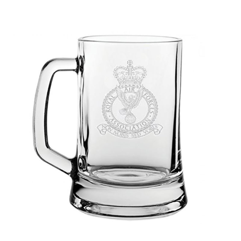 Engraved RAF Association Crest Tankard Beer Glass