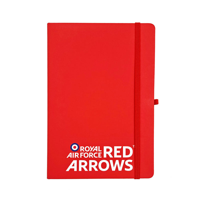Red Arrows A5 Hardbound Notebook with Strap - RAFATRAD