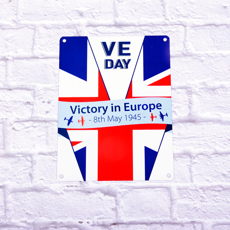 VE Day White Mini Sign