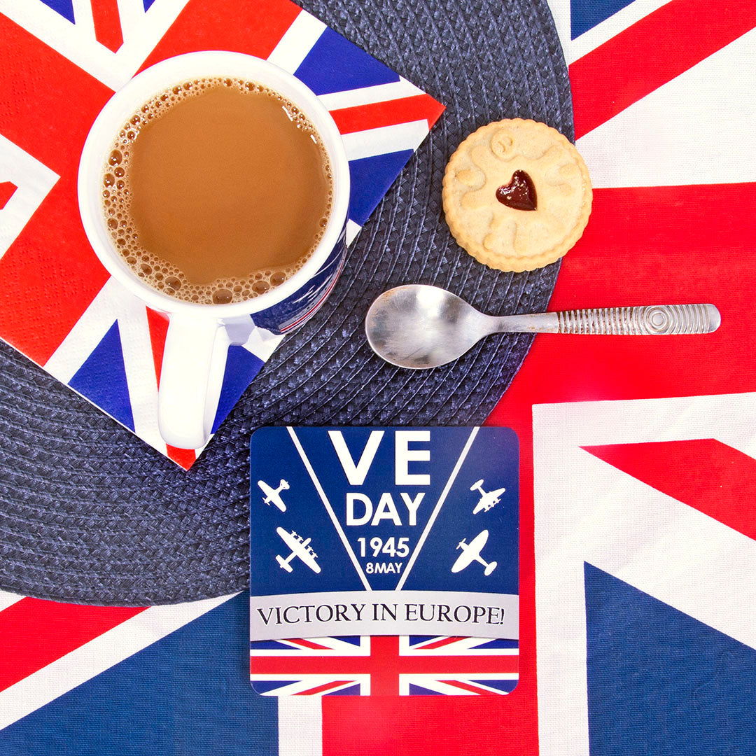 VE Day Blue Coaster | RAF Gifts | RAF Accessories | RAFATRAD - RAFATRAD